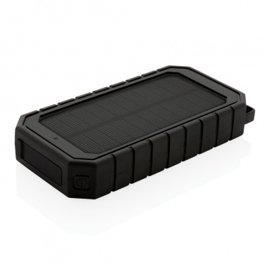 Logo trade promotional gifts picture of: RCS recycled plastic Solar powerbank with 10W Wireless