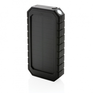 Logotrade promotional product picture of: RCS recycled plastic Solar powerbank with 10W Wireless