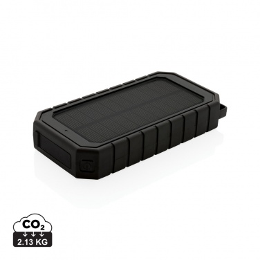 Logo trade corporate gifts picture of: RCS recycled plastic Solar powerbank with 10W Wireless