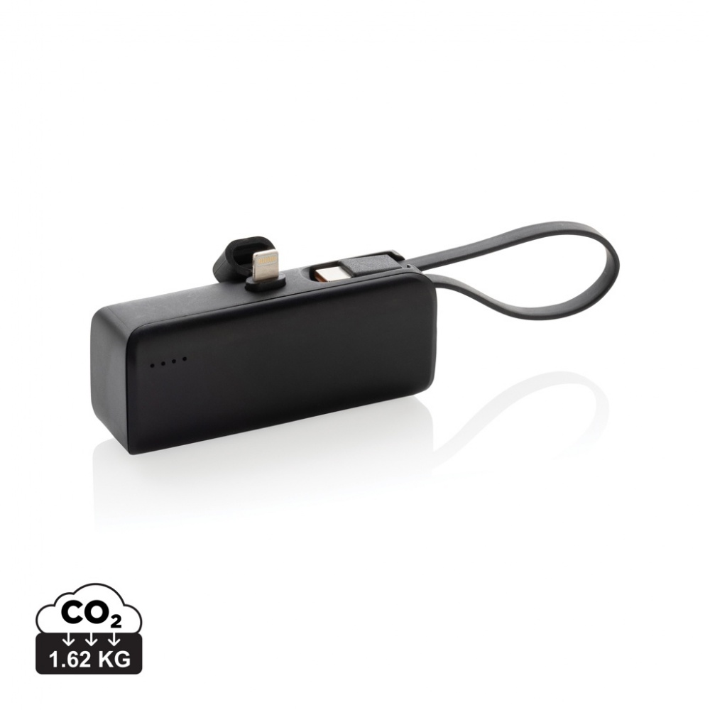 Logo trade advertising products picture of: Powerlink RCS rplastic 3000 mAh powerbank iOS connector