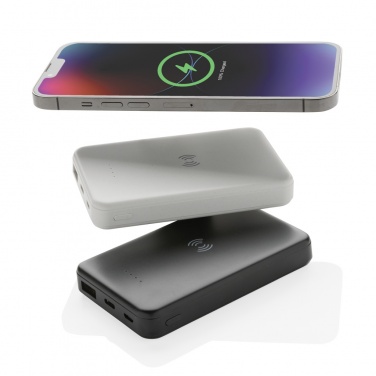 Logo trade promotional giveaways image of: RCS recycled plastic 5.000 mAh 5W wireless powerbank