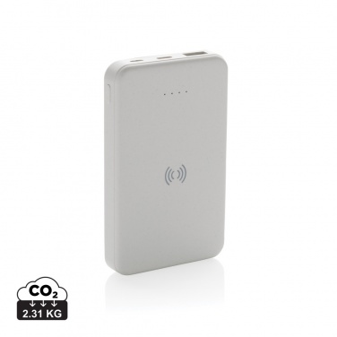 Logo trade promotional merchandise picture of: RCS recycled plastic 5.000 mAh 5W wireless powerbank