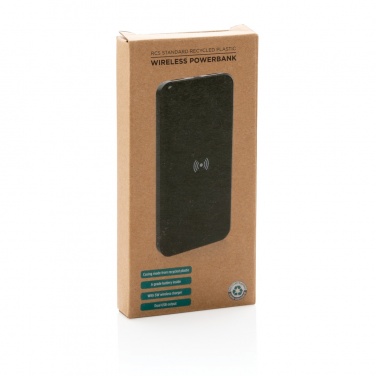 Logotrade business gifts photo of: RCS standard recycled plastic wireless powerbank