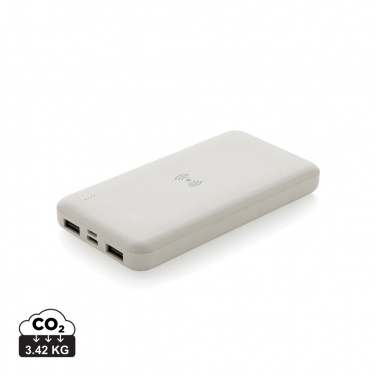 Logo trade promotional product photo of: RCS standard recycled plastic wireless powerbank