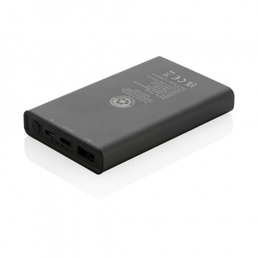Logo trade promotional merchandise picture of: Terra RCS recycled aluminium powerbank 5.000 mAh