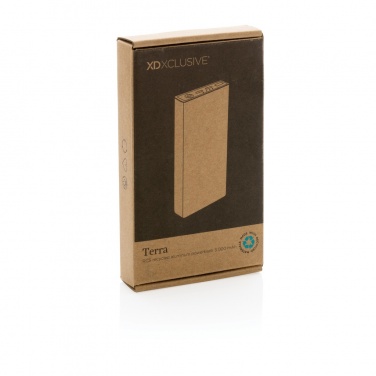 Logo trade promotional item photo of: Terra RCS recycled aluminium powerbank 5.000 mAh