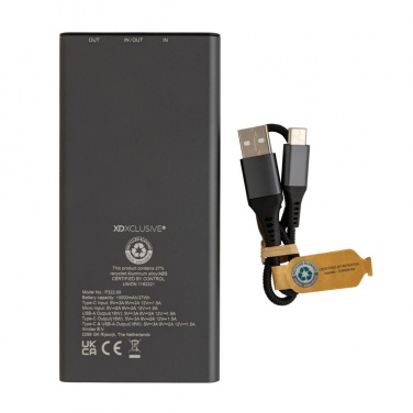 Logotrade promotional product picture of: Terra RCS recycled 18W aluminium powerbank 10.000 mAh