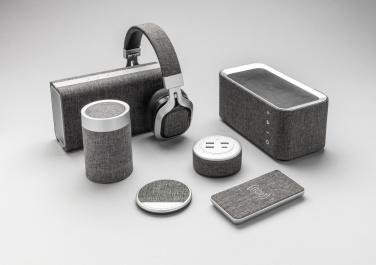 Logo trade promotional item photo of: Vogue wireless charging speaker