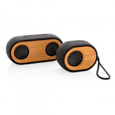 Logotrade promotional product image of: Bamboo X double speaker