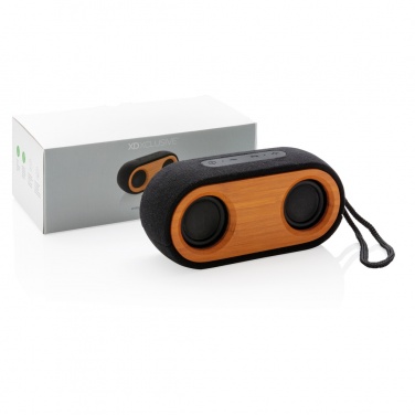 Logo trade corporate gifts image of: Bamboo X double speaker