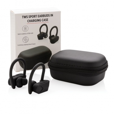 Logotrade promotional products photo of: TWS sport earbuds in charging case
