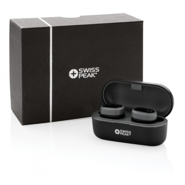 Logo trade promotional gifts image of: Swiss peak TWS earbuds