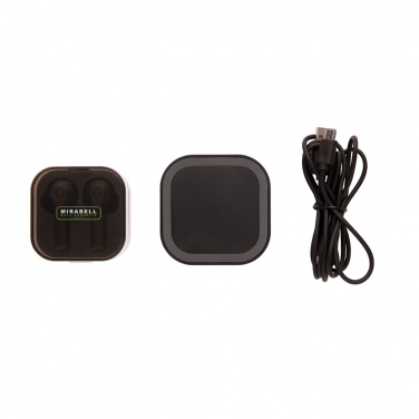 Logo trade promotional giveaway photo of: TWS earbuds in wireless charging case