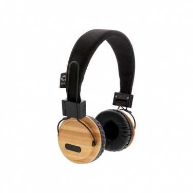 Logo trade promotional product photo of: Bamboo wireless headphone