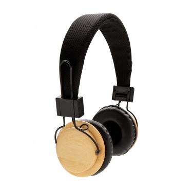 Logo trade promotional items picture of: Bamboo wireless headphone