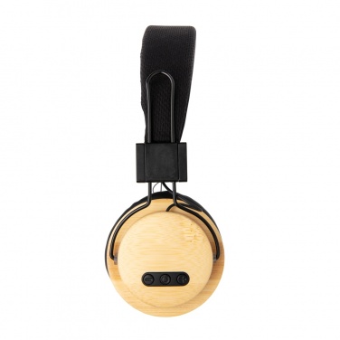 Logo trade promotional products picture of: Bamboo wireless headphone