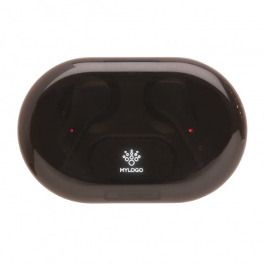 Logotrade promotional gifts photo of: Light up logo TWS earbuds in charging case