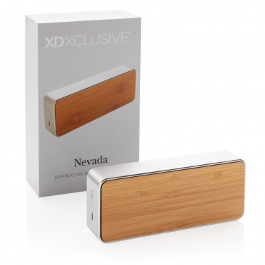 Logotrade promotional product image of: Nevada Bamboo 3W wireless speaker