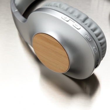 Logo trade advertising products picture of: Dakota Bamboo wireless headphone