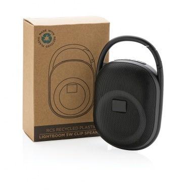 Logotrade advertising products photo of: RCS recycled plastic Lightboom 5W Clip speaker