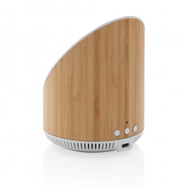 Logotrade promotional items photo of: Ovate bamboo 5W speaker with 15W wireless charger
