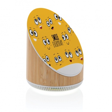 Logotrade advertising product picture of: Ovate bamboo 5W speaker with 15W wireless charger