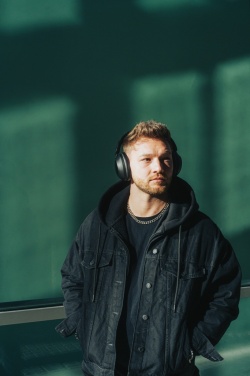 Logo trade promotional gift photo of: Urban Vitamin Cupertino RCS rplastic ANC headphone