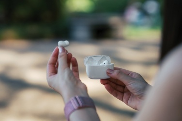 Logotrade promotional products photo of: RCS recycled plastic Liberty Pro wireless earbuds