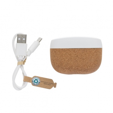 Logotrade promotional giveaways photo of: Oregon RCS recycled plastic and cork TWS earbuds