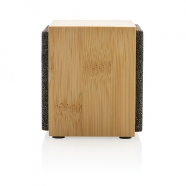 Logo trade corporate gifts image of: Wynn 5W bamboo wireless speaker