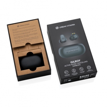 Logotrade promotional item image of: Urban Vitamin Gilroy hybrid ANC and ENC earbuds