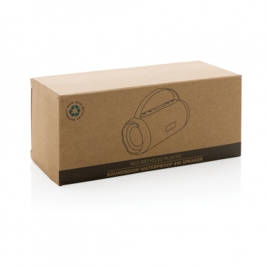 Logo trade promotional giveaways picture of: RCS recycled plastic Soundboom waterproof 6W speaker