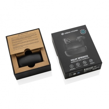 Logo trade promotional merchandise image of: Urban Vitamin Palm Springs RCS rplastic ENC earbuds