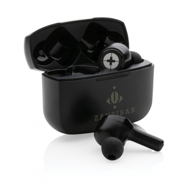 Logotrade promotional merchandise photo of: RCS recycled plastic Swiss Peak ANC TWS earbuds