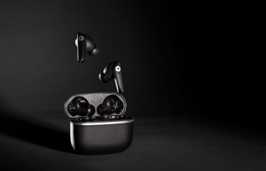 Logotrade promotional giveaway image of: RCS recycled plastic Swiss Peak TWS earbuds 2.0
