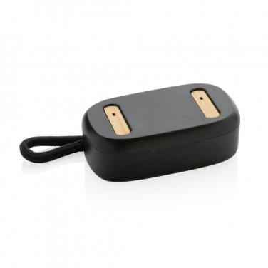 Logo trade promotional gifts picture of: RCS recycled plastic & bamboo TWS earbuds