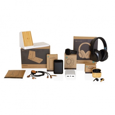 Logo trade promotional gifts image of: Terra RCS recycled aluminium wireless headphone