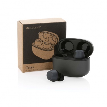 Logotrade promotional giveaway image of: Terra RCS recycled aluminium wireless earbuds