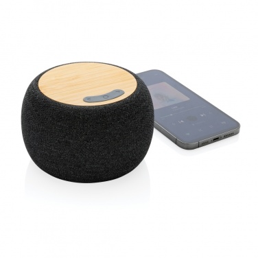 Logo trade promotional item photo of: RCS Rplastic/PET and bamboo 5W speaker