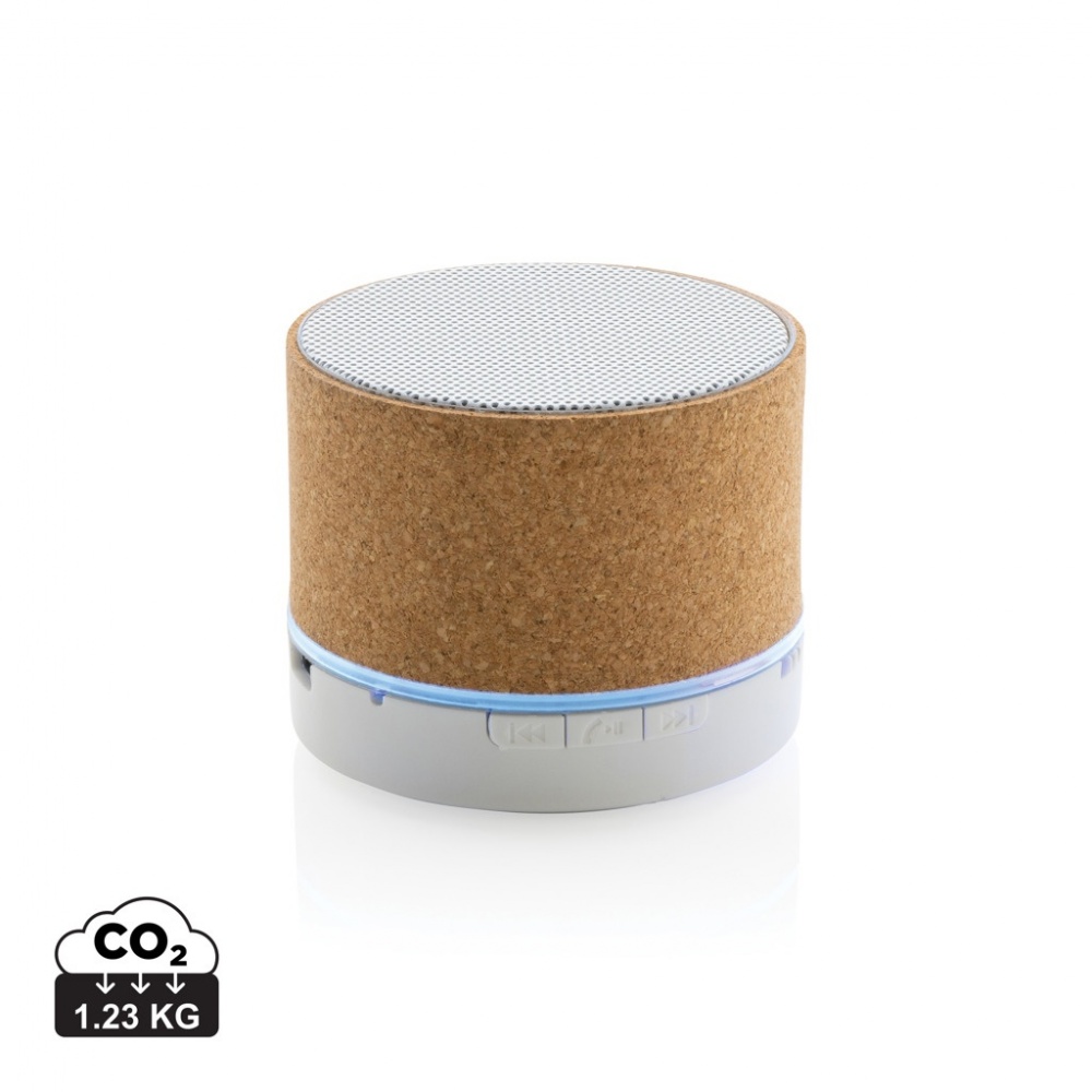 Logo trade advertising products image of: Cork 3W wireless speaker
