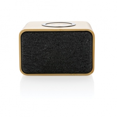 Logotrade promotional merchandise photo of: RCS Rplastic 3W speaker with bamboo 5W wireless