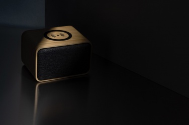 Logo trade promotional merchandise photo of: RCS Rplastic 3W speaker with bamboo 5W wireless