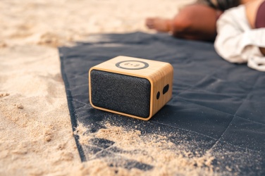 Logo trade promotional products image of: RCS Rplastic 3W speaker with bamboo 5W wireless