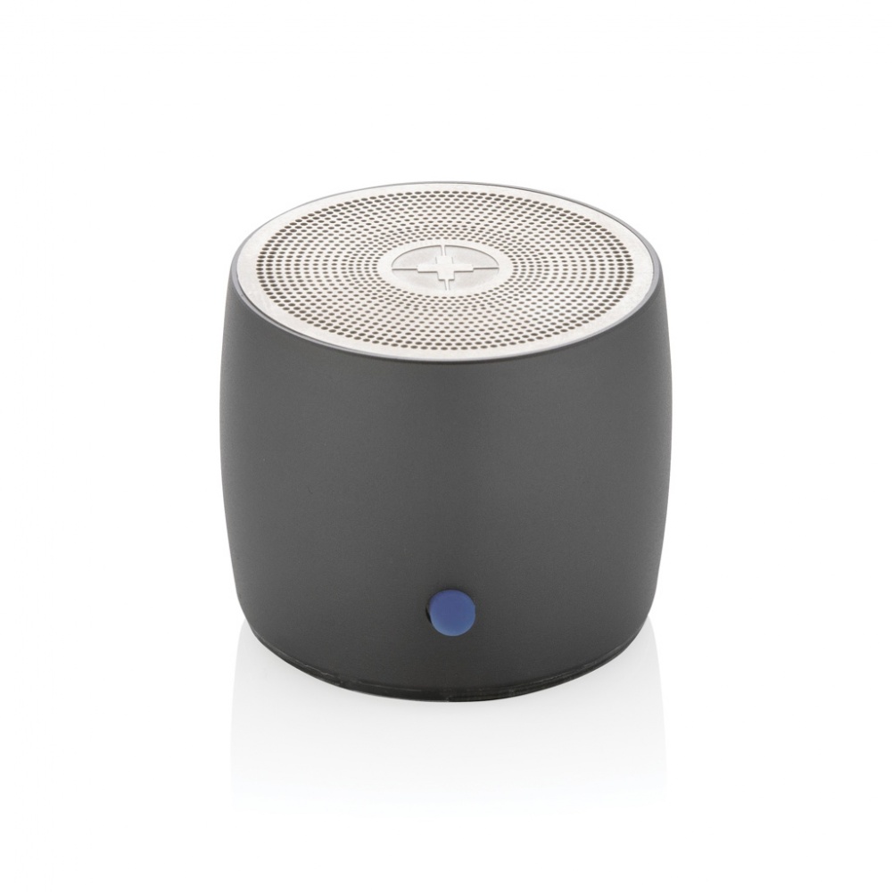 Logo trade business gifts image of: Swiss Peak RCS recycled aluminum 3W bass speaker