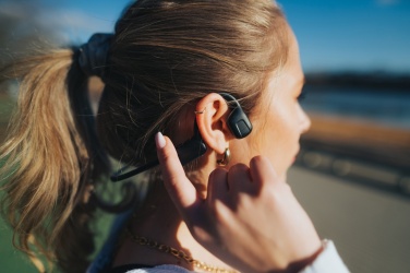 Logo trade promotional giveaways image of: Urban Vitamin Glendale RCS rplastic air conductive headphone