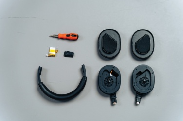 Logo trade promotional giveaway photo of: Irvine RCS recycled and repairable ANC wireless headphone