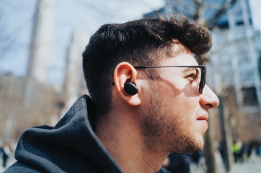 Logo trade promotional merchandise photo of: Lakewood RCS recycled and repairable wireless earbuds