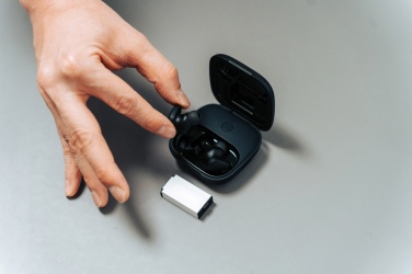 Logotrade promotional gift image of: Lakewood RCS recycled and repairable wireless earbuds