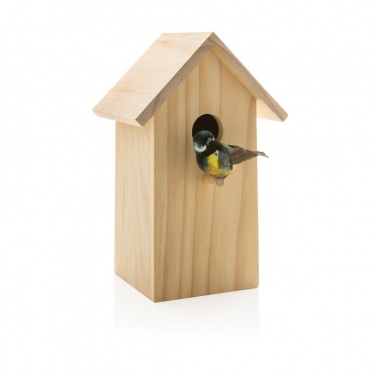Logo trade advertising products image of: Wooden birdhouse