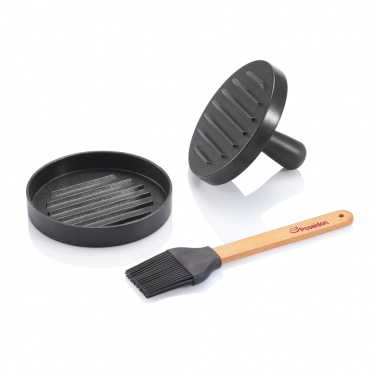 Logotrade corporate gift image of: BBQ set with hamburger press and brush